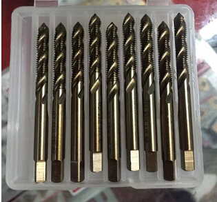 15PCS SET of HSS M35 Co5 CNC grinded 15pcs standard pitch Machine spiral screw Taps HSS