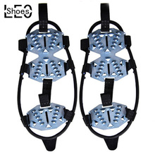 LEO Outdoor Anti Slip Crampons 18 Tooth Ice Gripper Fishing Hiking Snow Crampon Climbers Dirt road Ice Grippers for Shoes