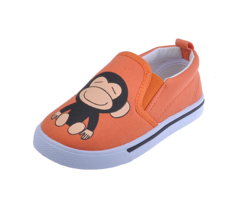 -children-canvas-shoes-orange-monkey-cartoon-period-and-kids-shoes ...