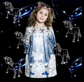Girl Clothing Winter Butterfly Princess Dress Infant Party Dress Unicorn Print Children Kids Baby Girls Autumn