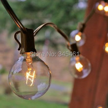 Decro 25 Ft Clear Globe G40 String Lights Set with 25 G40 Bulbs Included Patio Lights