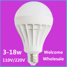 Wholesale led lamp E27 Led Bulb B22 3W 5W 7W 9W 12W 15W 18W led light 110V 220V Cold White Warm White led ball Bulb