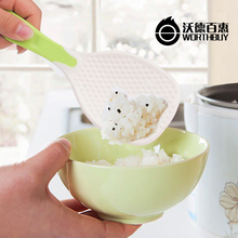 1 PCS Colors Handle Japanese Plastic Meal Spoons Lovely Kitchen Accessorie Cooking Tools Rice Scoop Dinnerware For Home