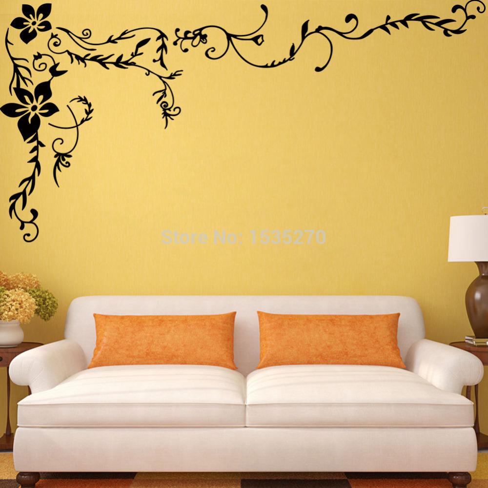 Online kopen wholesale black flower vinyl uit china black flower ...