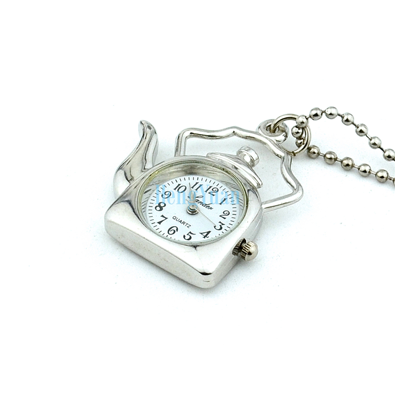 NoveltyKettleFashionPendantPocketWatchNecklaceFobWatchForKids