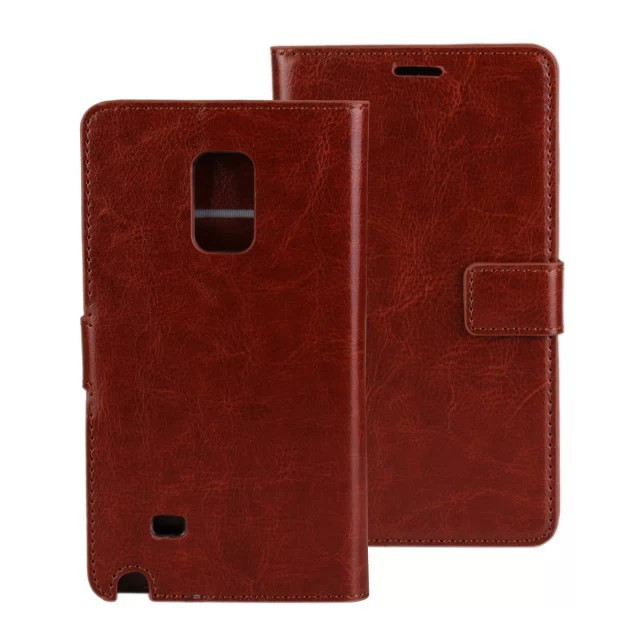 Crazy Horse Skin Wallet Leather Card Slots Credit Flip Cover Stand Holder Back Cases  For Samsung GALAXY Note Edge N9150 30pcs