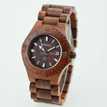 Free Shipping New Dress fashion clock style Quartz women watch Black Sandal Wood Quartz Watch Women