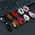Micro usb charger cable for iphone 6 6s plus 5s leather Charging data cable metal plug