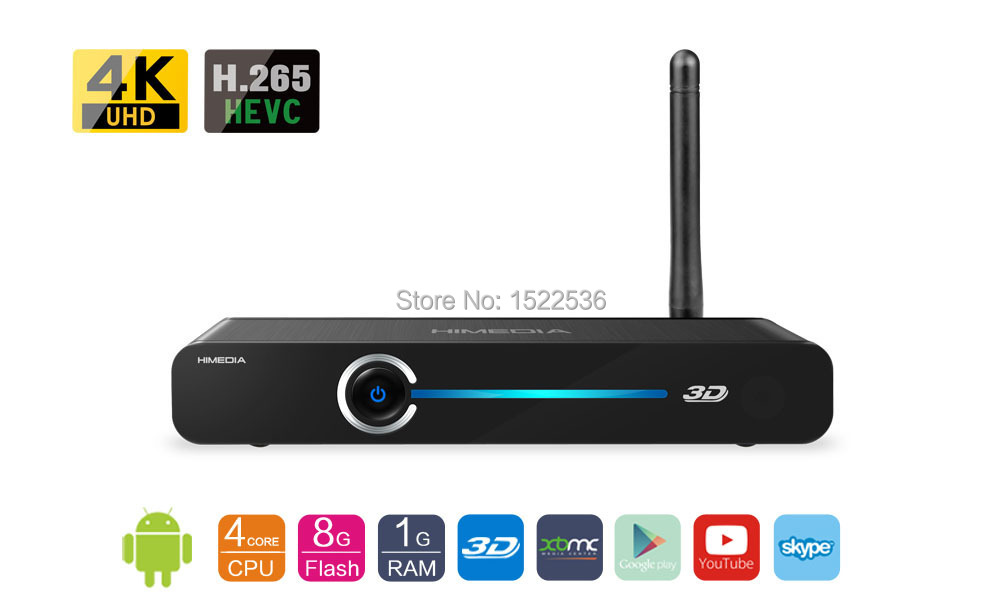 Free shipping, HIMEDIA, Android TV Box(Q3III, 4 cores chip/quad-core chips), Home TV Network player, Set-Top Box