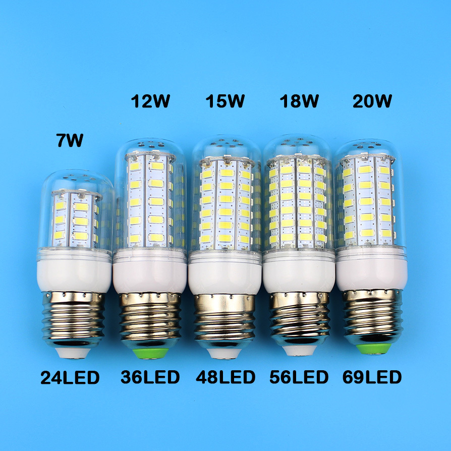 E27 LED e14 Led Lamps 5730 220V 7W 12W 15W 18W 20W LED Corn Led Bulb