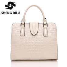 High Quality 100 Genuine Leather Women Handbags Classic Aligator HandbagsFor Women Fashion Brand Brief Lady s