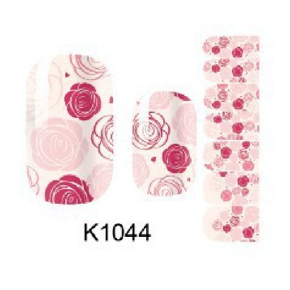 Popular newest hollow design nail sticker nail art decoration plastic nail art K1044 fingernail stickers