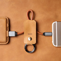 Leather Double Ring USB Cable Data Sync Fast Charging Charger Cable Cord for Apple Lightning Micro