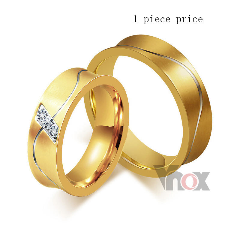 18K Gold Plated wedding rings 2015 fashion rings for women and men ...