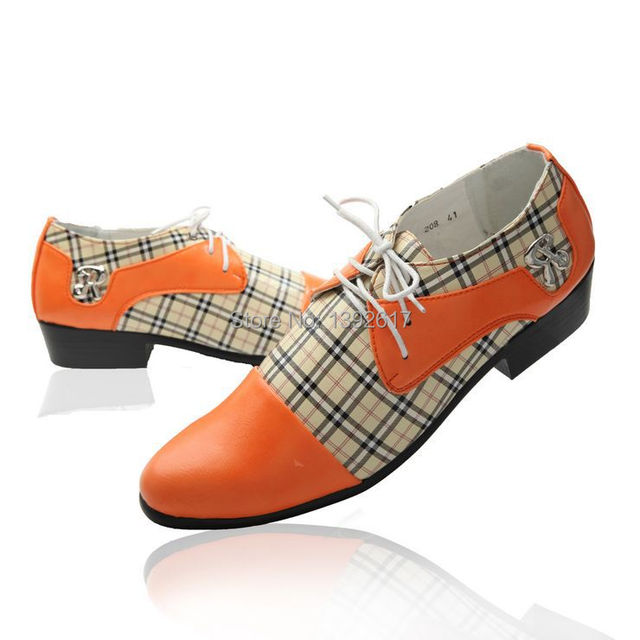 orange tuxedo shoes