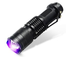 CREE LED UV Flashlight SK68 Purple Violet Light UV 395nm Lamp free shipping