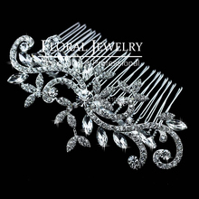 New 2014 Leaf Crystal Imitation Gemstone Bridal Hair Combs Hairpin Wedding Hair Accessories Hair Jewelry
