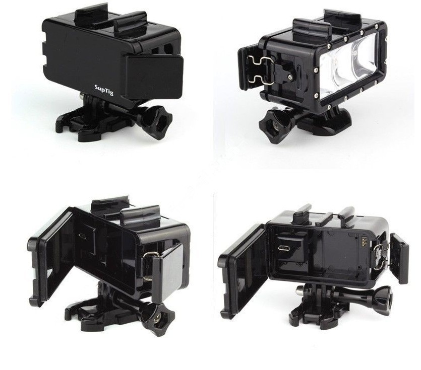 Gopro Underwater Waterproof LED Flash Diving Shooting Fill Light Lamp Mounts For SJCAM SJ4000 Gopro Camera Xiaoyi Sports Camera- (34)