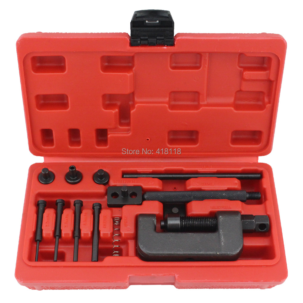 Professional Removal Motorcycle Chain Tool Chain Breaker Riveting Tool Kit Cutter ATV Bike Motorcycle Cam Drive