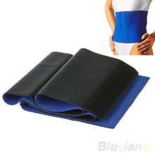 Slimming Waist Belt cinchers Trimmer Exercise Weight Loss Burn Fat Sauna Body Shaper Blue