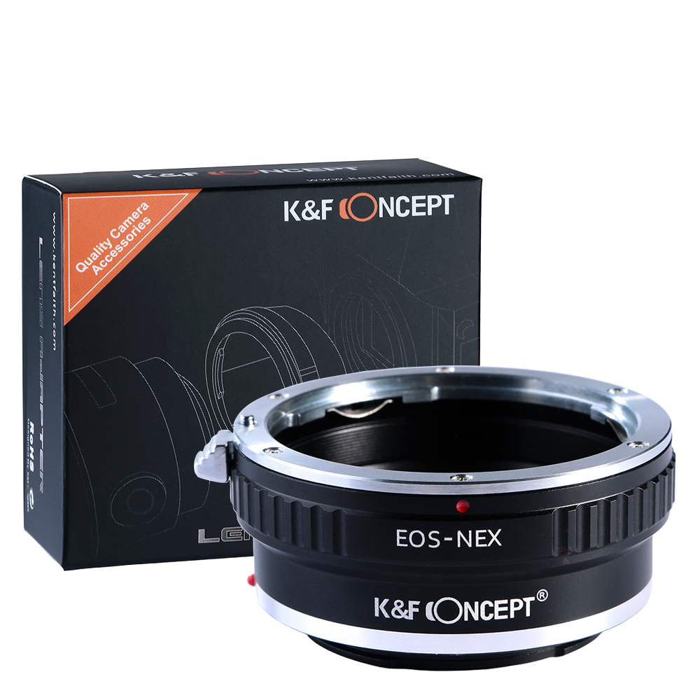 K&F Lens Mount Adapter for Canon EOS  to Sony NEX E-mount Camera fit Sony NEX-3 NEX-5N NEX-7N NEX-C3 NEX-F3 Camcorder NEX-VG10