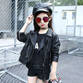 Hot Sale 6 12Years Old Girls Leather Coat New Winter Tassels Leather Jacket Children Solid Fashion