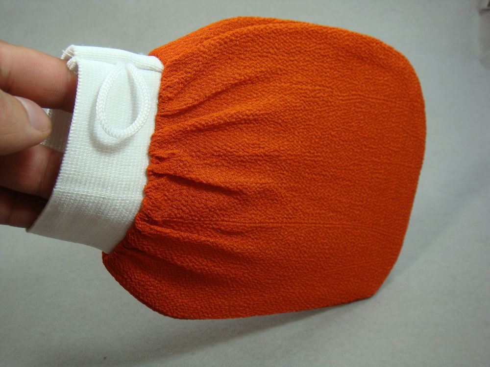 Free shipping DHL orange kessa glove, turkish hammam scrub mitt