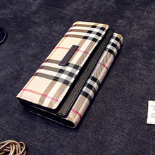 2015 women wallet PU leather long purse famous brand coin purse cluth Hasp Panelled Vintage free