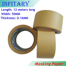 0 16mm 40mm 12M Length High Temperature Masking Tape Platform Viscosity Wrinkless Adhesive Paper Hot Bed