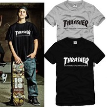 Thrasher T-Shirts Camiseta Skateboard Best Top Dead Fly Tide Brand Thrasher Swag Brand Streetwear Hip-Hop Swag Summer T Shirts