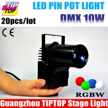 20pcs/lot Black Case 10W Cree 4IN1 LED Pinspot Light
