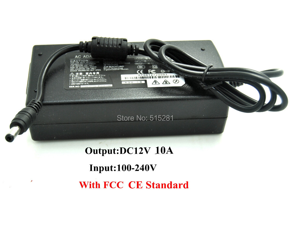 High quality AC power supply Adapter to DC 12V 10A 120w input AC100 240V 50 60H