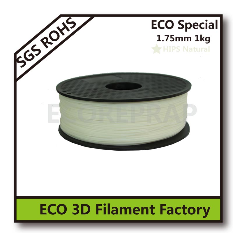 white HIPS 3d printing filament material free shipping