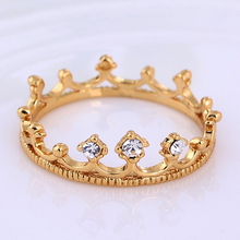 2014 Hot Sale 18K Gold Plated New design ring Crown Ring Party Rings for women Wholesale