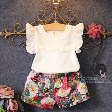 2016 New Arrival Fashion Sports Knitted Clothing Set with Raglan Sleeve and Patchwork and O-Neck Sleeveless for Children