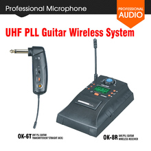 OK-6T Guitar Wireless System Transmitter Receiver  UHF PLL Digital Bass Instrument  Wireless System Professional