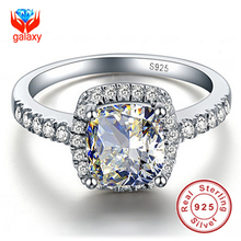 Big Promotion!!! 925 Sterling Silver Luxury 4 Carat CZ Diamond Crystal Wedding Ring For Women RING SIZE US 5 6 7 8 9 10 BKJZ001