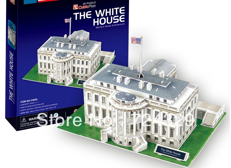 usa The craft paper 3D  craft White Washington  USA  about House Picture puzzle paper