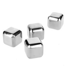 4 Pcs 304 Stainless Steel Whiskey ice Whiskey Stones Bars Cooling Tools Home font b Kitchen