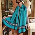 2017 New Women Face Double Cashmere Scarf Pashmina Autumn Winter Warm Ladies Shawl
