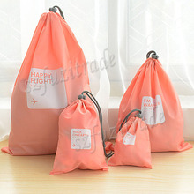 Hot 4pcs/lot Waterproof Storage Bags For Travel Shoe Laundry Lingerie Makeup Pouch For Cosmetic Underwear Organizer AIA00081-6