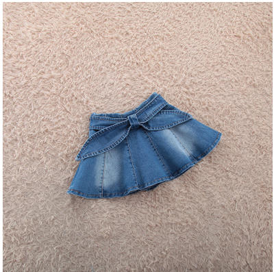 Wholesale(5pcs/lot)  2015 autumn demin bow skirt  for 2-7 years old child girl