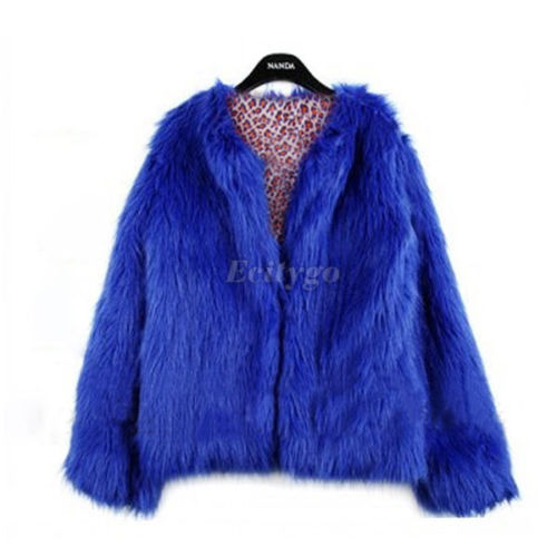 2014 Fashion New Casual Ladies Womens Faux Fur Coat jacket Winter Warm Parka Outerwear Size S M L 10 Colors