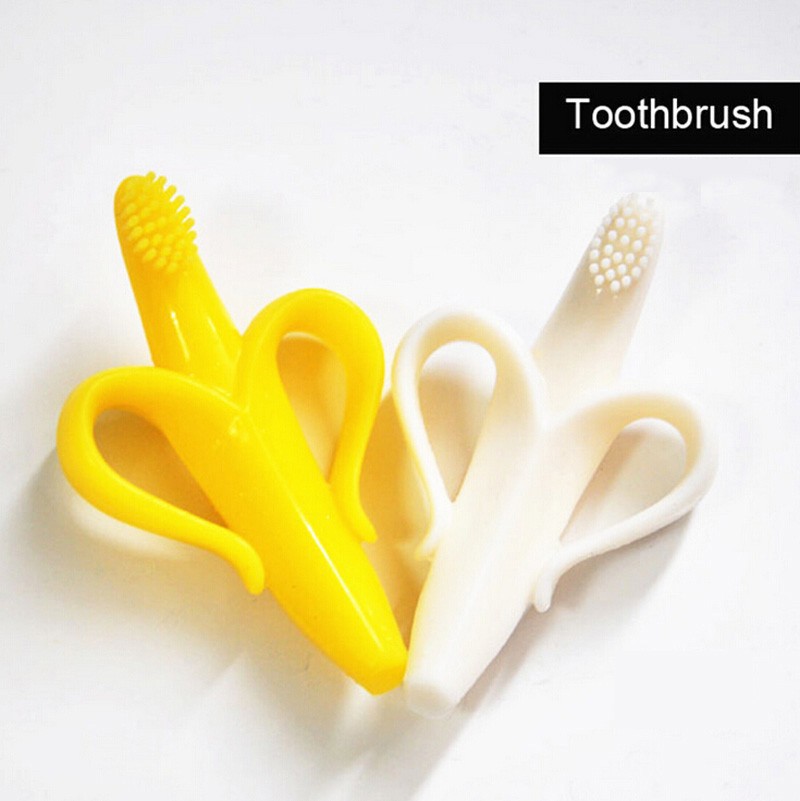 2015 Silicon Banana Bendable Baby Teether Training Toothbrush Toddler Infant New designs Massager Teeth Stick High quality cute (2)
