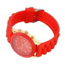 2015 fashion Geneva Silicone quartz watch women Jelly Sport wristwatch Woman dress brand watches 11colors casual
