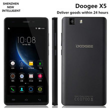In Stock Doogee X5 MTK6580 Quad Core 3G Smartphone 5.0″HD 1280*720 1GB RAM 8GB ROM Android 5.1 8MP Dual Sim GPS WCDMA Cell Phone