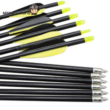 12pcs pack Shooting Archery Sports 80cm Fiberglass Arrows W Nocks Proof Fiber Glass 15 80lbs For