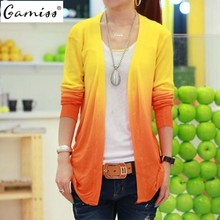 Gamiss 5 Colors Spring 2016 New Fashion Womens Cardigan Coat Ladies Long Sleeve Knitted Sweater Casual Knitwear High Quality