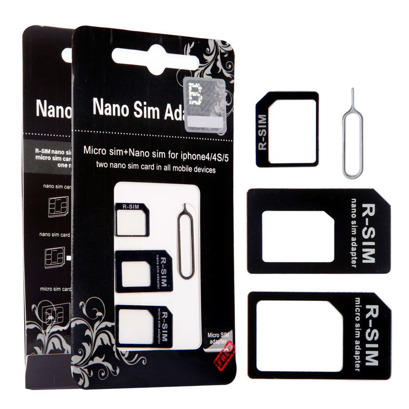 1000 pcs/lot 4-in-1 nano sim  / -  sim    iphone 6 iphone6  4s / 5s  