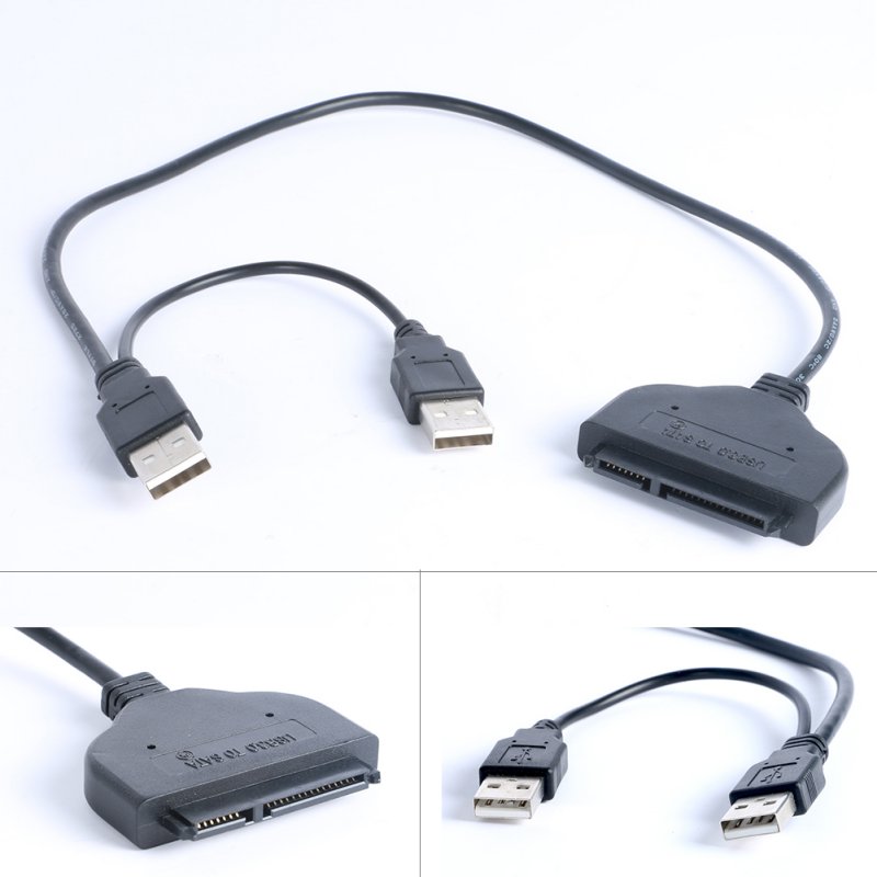 2016 Горячий USB 2.0 для SATA 15 + 7 Контактный Данных и Питания USB Кабель-Адаптер для 2.5 дюймов HDD SSD